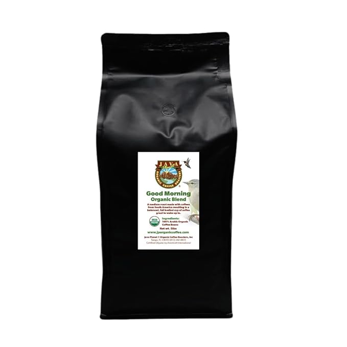 Java Planet Organic Mold Free Coffee Beans, Good Morning, Medium Roast, 5lb