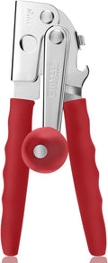 UHIYEE Commercial Can Opener Heavy Duty, Hand Crank for Large Cans, Red
