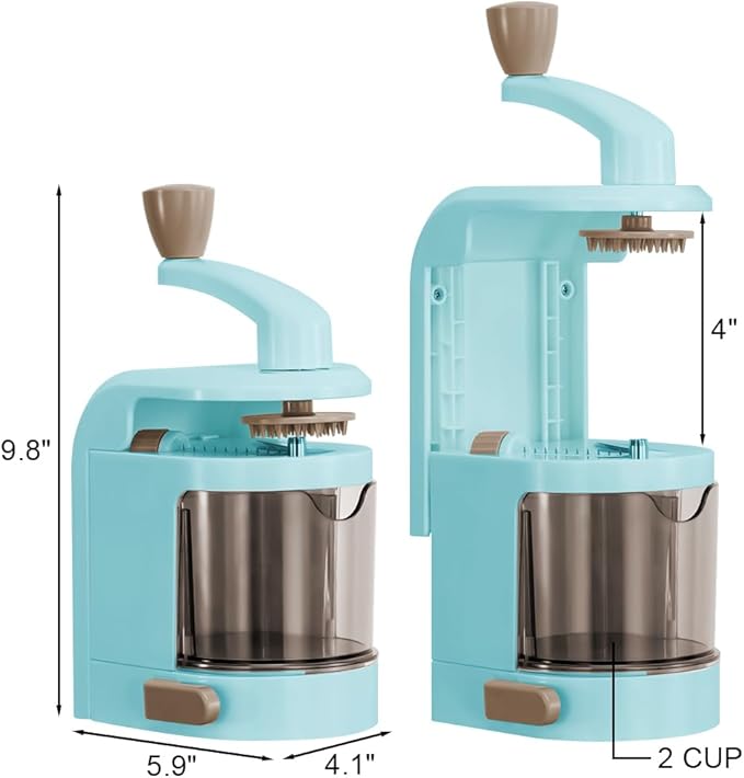 Badelite Vegetable Spiralizer 4-IN-1 Rotating Blade Veggie Spiralizer Zucchini Noodle Maker with Strong Suction Cup Spiral Vegetable Cutter Slicer - Blue