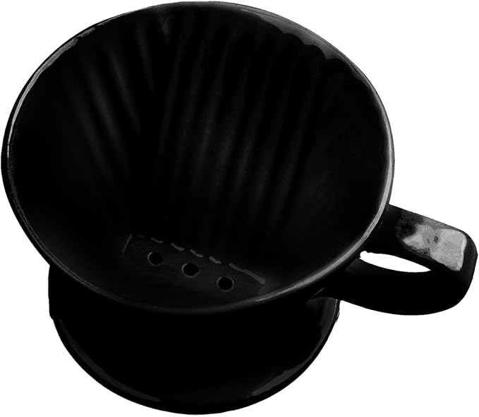 NBYHZLS Ceramic Pour Over Coffee Dripper, V-Shaped Coffee Filter Cone