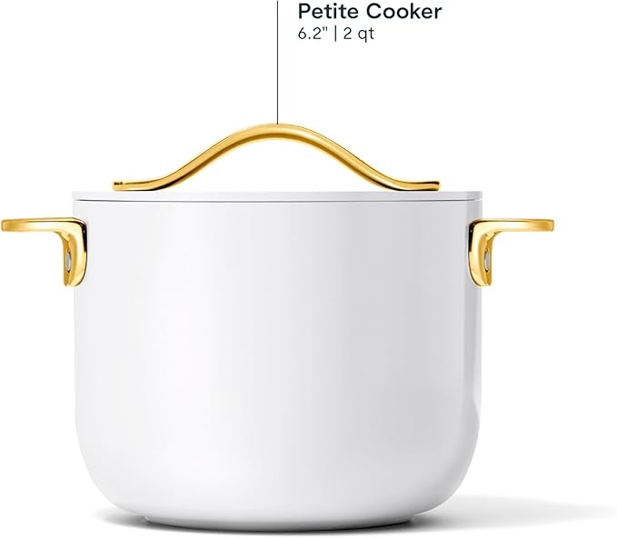 Caraway Petite Cooker, 2 qt Ceramic-Coated Pot