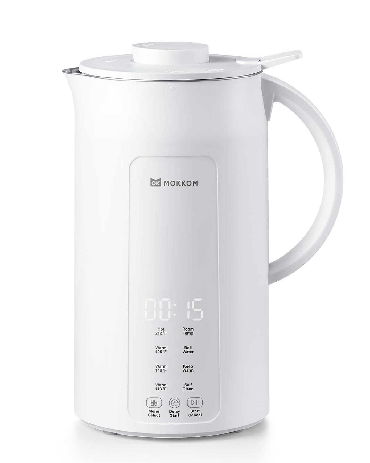 MOKKOM Soy Milk Maker, 42oz Self-Cleaning Small Countertop Blender