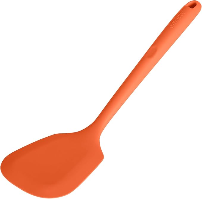 U-Taste Silicone Turner Cooking Spatula, 13.6" Long/3.7" Wide, Orange