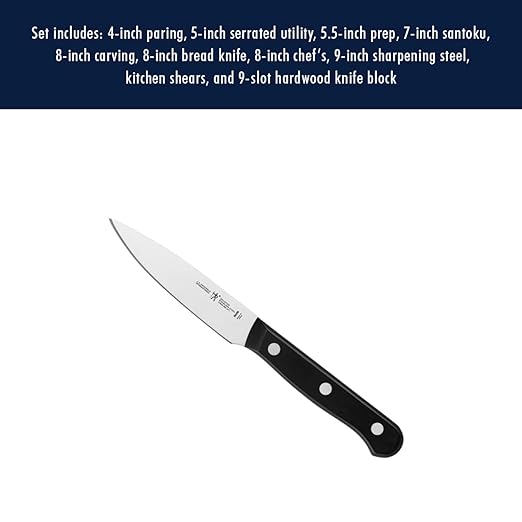 Henckels Solution 10-Pc Knife Set, Razor-Sharp, German Engineered, Brown