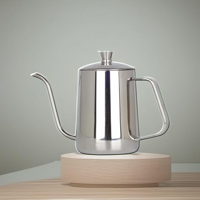 Gooseneck Kettle 600ML Metal Coffee Kettle, Coffee Thin Spout, Gooseneck Pitcher, Narrow Spout Pot, Dripper Stainless Steel Water Bottle