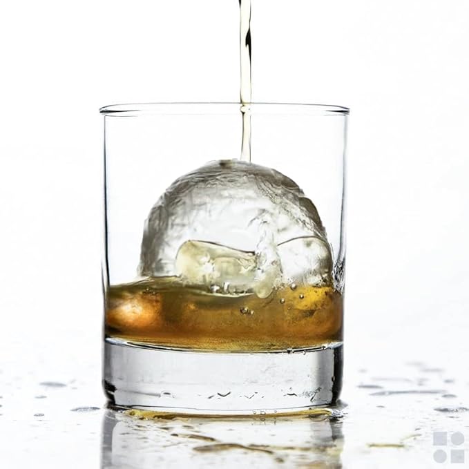 Ball Ice Cube Tray and Big Cube Molds for Whiskey, Slow Melting Set