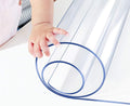 Wadrac Clear Table Protector Plastic Table Cloths PVC Night Stand Table Cover Mat Office Desk Mat Shelf Surface Protection Crystal Children Painting Cover Pad Transprent Rectangular 42x56 inch