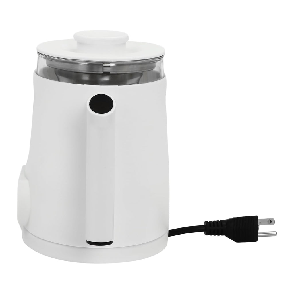 Electric Kettle,Temperature Control Glass Tea Maker LCD Display,Water Boiler & Heater With 360° Swivel Base and 6 Different Kinds of Functions For Coffee,Tea,Milk,Water,Hot Chocolate (White)