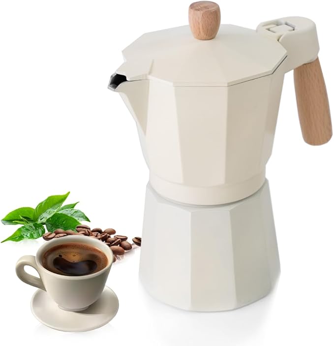 ANGORA BRANDS Vondra Aluminum Moka Pot (2–6 Cups) – Stovetop Espresso Maker, Classic Italian Coffee Maker – Durable Percolator Coffee Pot for Home, Travel & Camping