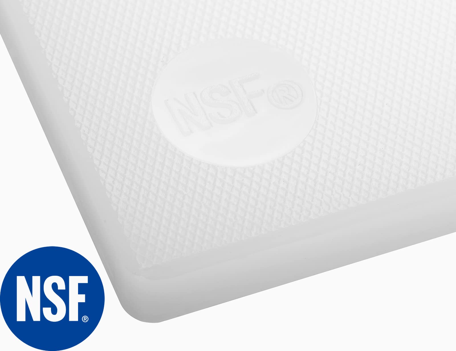 CURTA Cutting Boards for Kitchen, 24" x 18" x 0.5" White Color Coded Plastic Commercial Chopping Board Anti Slip Surface Dishwasher Safe