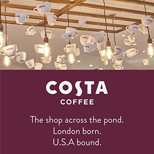 Costa Coffee Ground Decaf Medium Roast Coffee, 12 Oz Bag Caramel & Nutty.