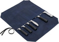 HERSENT Knife Roll,Chef’s Knife Roll Case,Waxed Canvas Cutlery Knives Holders Protectors,Home Kitchen Cooking Tools and Utensils Wrap Bag Wallet,Multi-Purpose Brush Roll Bag,Travel Tool Roll Pouch