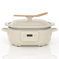 4 Quart Claypot Slow Cooker with Flexible Easy Programming, 8-in-1 Multi Cooker, Removable Crock, Nonstick, Oven Safe Pot to 450°F, Oatmeal