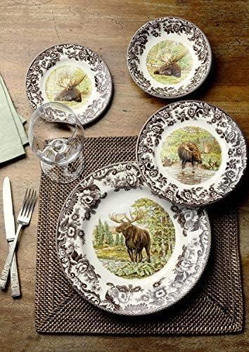 Spode – Woodland – Dinner Plate - Moose - Brown/White