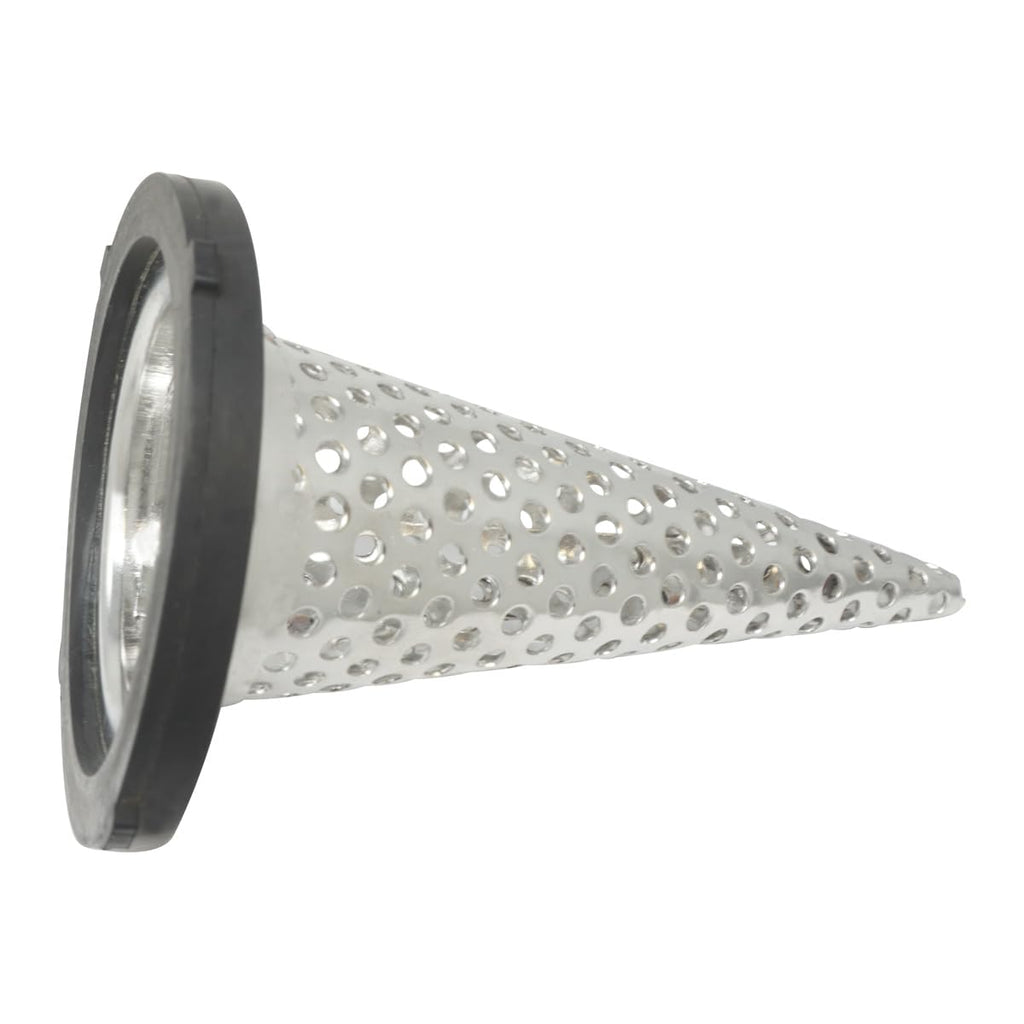 Gloxco 2" Funnel Suction Strainer, Witch Hat, Stainless Steel (STR-F200)