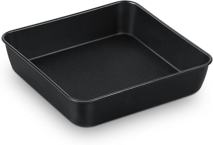 TeamFar 6x6 Inch Square Baking Pan, Coated Square Cake Brownie Lasagna Pan