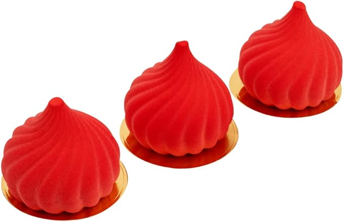Restaurantware-Pastry Tek 6 Cavities Spiral Silicone Mold, 1 Oven-Ready Spiral Mold - Flexible, Freezable, White Silicone Spiral Jello Mold, Easy Release, For Baking