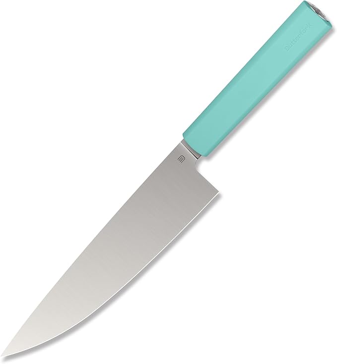 Butterfork 8 Inch Chef Knife, AR-RPM9 Steel & Ergonomic Handle Cooking Knife, Ultra Sharp Professional Kitchen Knife with Oak Sheath, Gift for Home Chefs