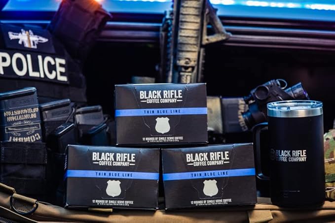 Black Rifle Coffee Medium Roast K Cup Coffee Thin Blue Line 12 Count