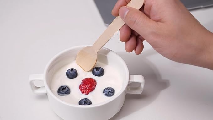 500 Wooden Spoons for Eating, Alternative to Plastic and Bamboo Spoons - Eco Friendly, Biodegradable, Disposable Spoons Set - 500 Compostable Spoon Utensils Set for Lounge Party Wedding, BBQ