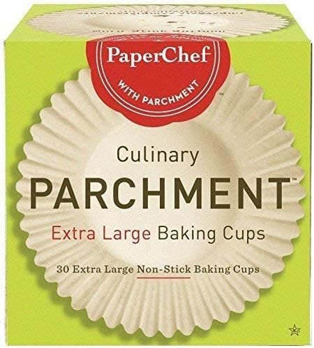 PaperChef XL Parchment Baking Cups Nonstick Easy Release 30 Count 2 Pack