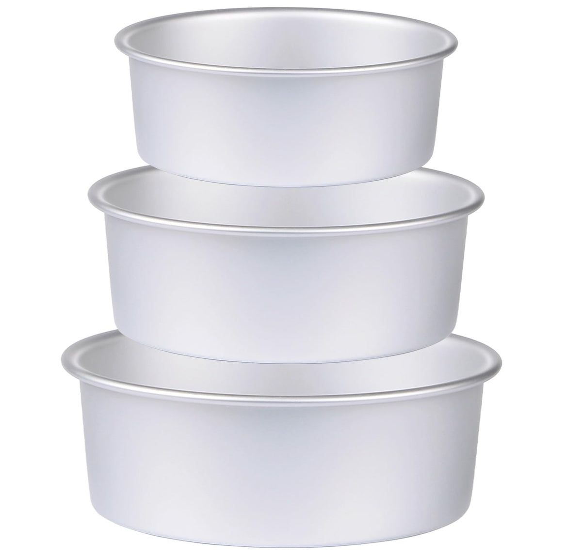 HomeMall 4 Inch Aluminum Round Cake Pan, 8 Pieces Non-stick Mini Cake Baking Pan - Layer Baking Round Cake Pans Set for Home Kitchen DIY Baking Tools Supplies