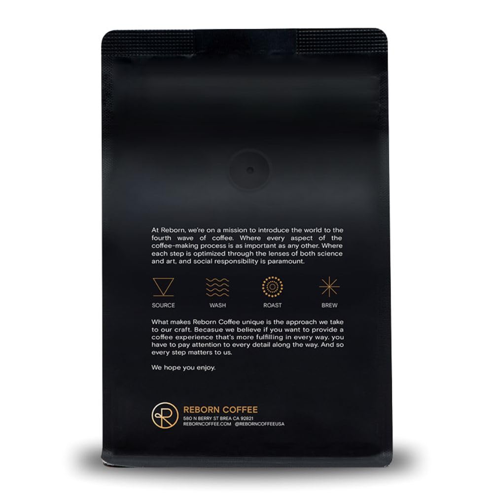 Reborn Coffee Specialty Whole Bean Coffee, Medium Roast, 12 Ounce, Guatemala Huehuetenango, Flavor Notes of Cherry, Caramelized, and Full Body