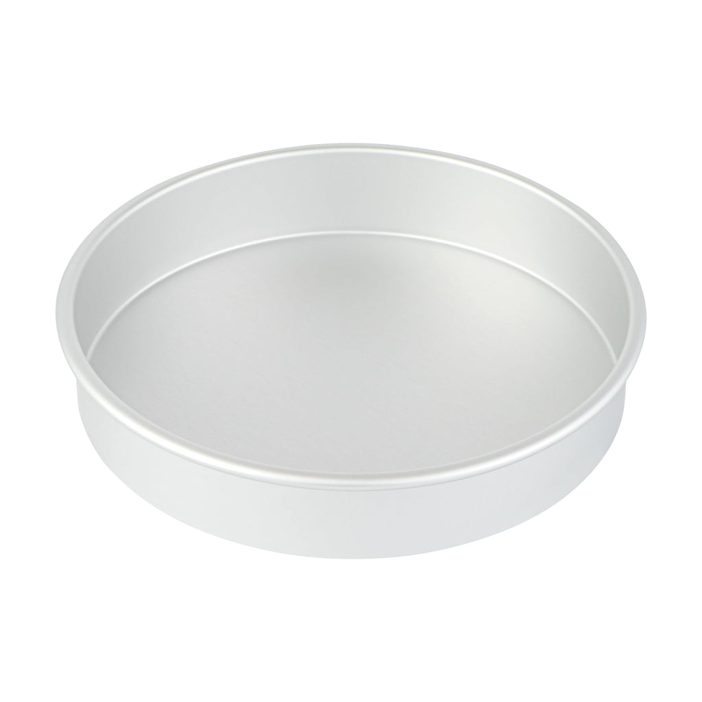 Restaurantware Aluminum Straight-Sided Cake Pan - Pack of 1 - Met Lux 10 x 2 Inches Round Baking Tin, Greaseproof, Even-Heating, Freezable - Anodized Aluminum Round Cake Pan Ideal For Baking