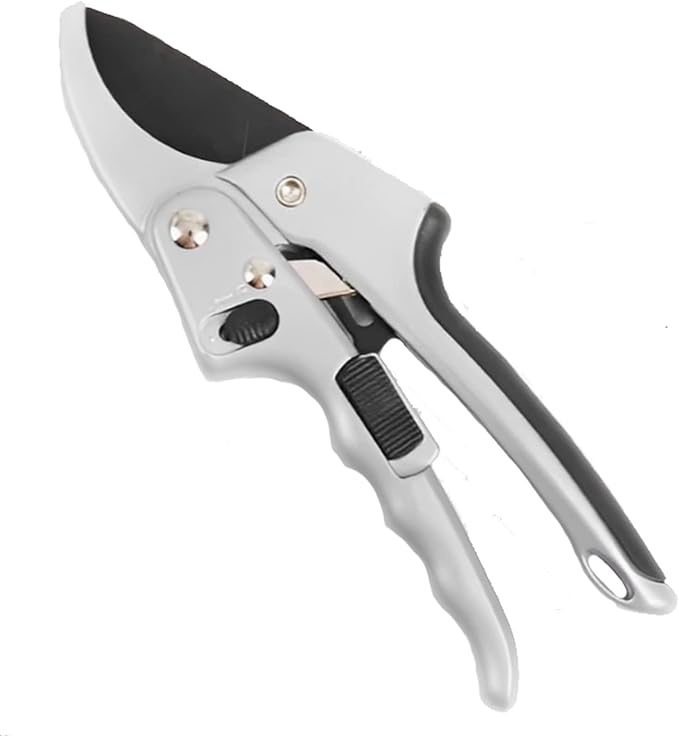 MEPEREZ Garden clippers, premium Germany pruners, Work 3 times easier, professional ratchet pruning shears, cutting rose, flower, hedge, stem, tree, Sharp gardening scissors, Arthritis weak hand snips