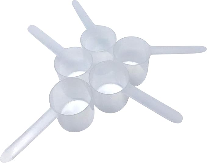 Supplement and Supply 148 mL (148 CC | 5 Oz.) Long Handle Plastic Measuring Scoop for Coffee, Protein Powder, Pet Food, Spices, Grains, Dry Goods – Food-Grade BPA-Free (Pack of 5)