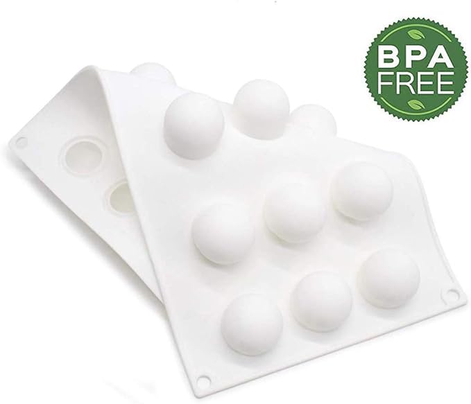 OCPO Kitchen 3D Mini Ball Silicone Mousse Cake Mold, 15 Cavities