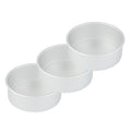 Restaurantware-Met Lux 8 x 3 Inch Straight-Sided Baking Tins, 12 Round Cake Pans - Oven-Ready, Freezable, Anodized Aluminum Round Baking Pans, Greaseproof, For Layer Birthday Cakes