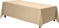 Gee Di Moda Rectangle Tablecloth - 70 x 120 Inch Beige Table Cloth for 6 or 8 Foot Rectangle Tables - Heavy Duty Washable Fabric - for Holiday Party, Dinner, Weddings, Baby Shower & Events
