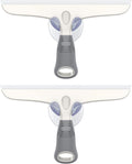 MR.SIGA Silicone Squeegee for Shower Doors, 10 inch, White & Gray, 2 Pack