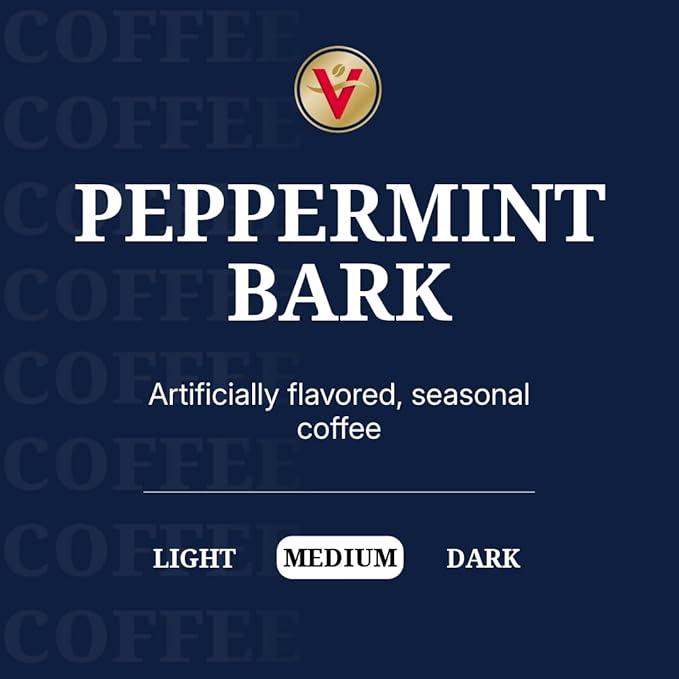 Victor Allen's Coffee Peppermint Bark Flavored, Medium Roast, 80 Count, Single Serve Coffee Pods for Keurig K-Cup Brewers