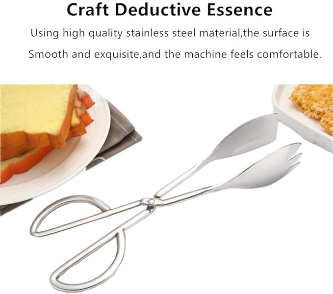 2-PACK Salad Tongs for Serving Buffet Party Catering with Stainless Steel Cooking Kitchen Tongs 10.3"