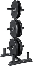 CAP 160lb Pro Olympic Bumper Plate Set with Storage Rack