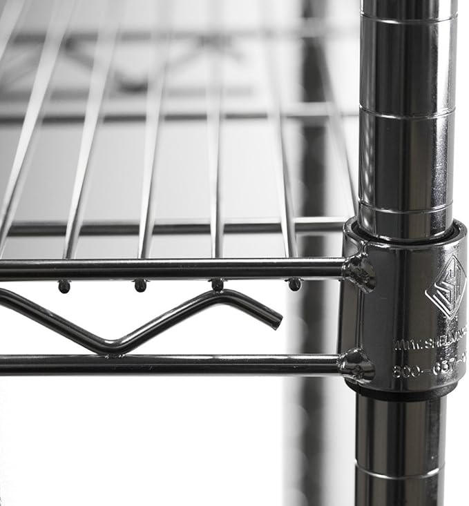 Shelving Inc. 14" d x 48" w Chrome Wire Shelving with 2 Tier Shelves