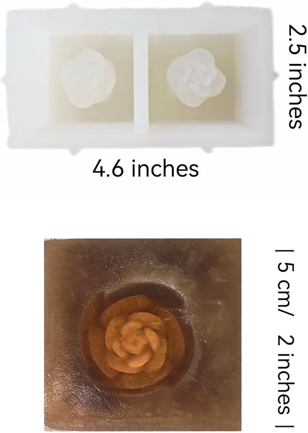 JunWondC Rose Ice Cube Mold, Silicone Ice Tray for Whiskey Cocktails
