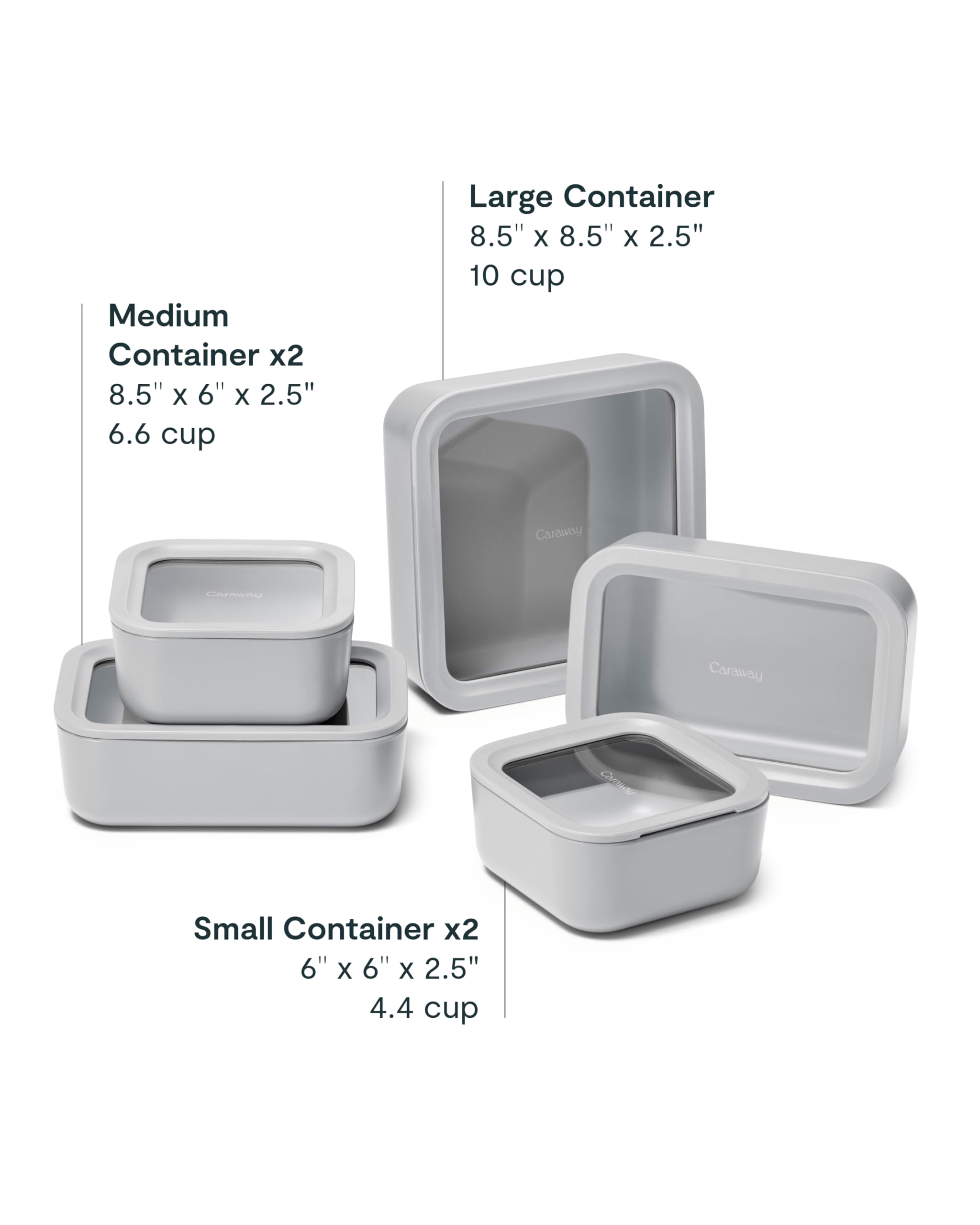 Caraway 13-Piece Glass Food Storage Container Set