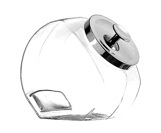 Anchor Hocking 69857R Penny Candy Storage Jar with Chrome Cover, 1/2 gallon, 6-2/5" Height, (Case of 4)
