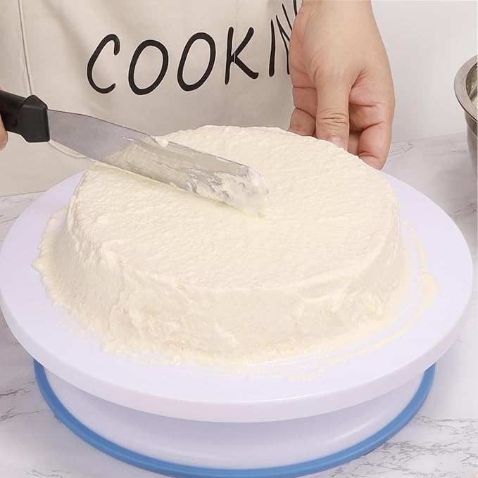 OZXNO Cake Decorating Turntable 11 Inch Cake Turntable Anti-Slip Rotating Cake Stand for Decorating(1pcs Green)