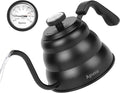Pour Over Tea Kettle for Manual Drip Coffee,Tea,with Thermometer,Black,28oz