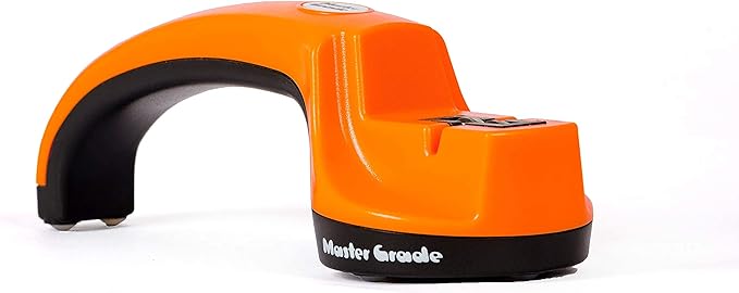Master Grade Premium Manual Knife Sharpener in orange
