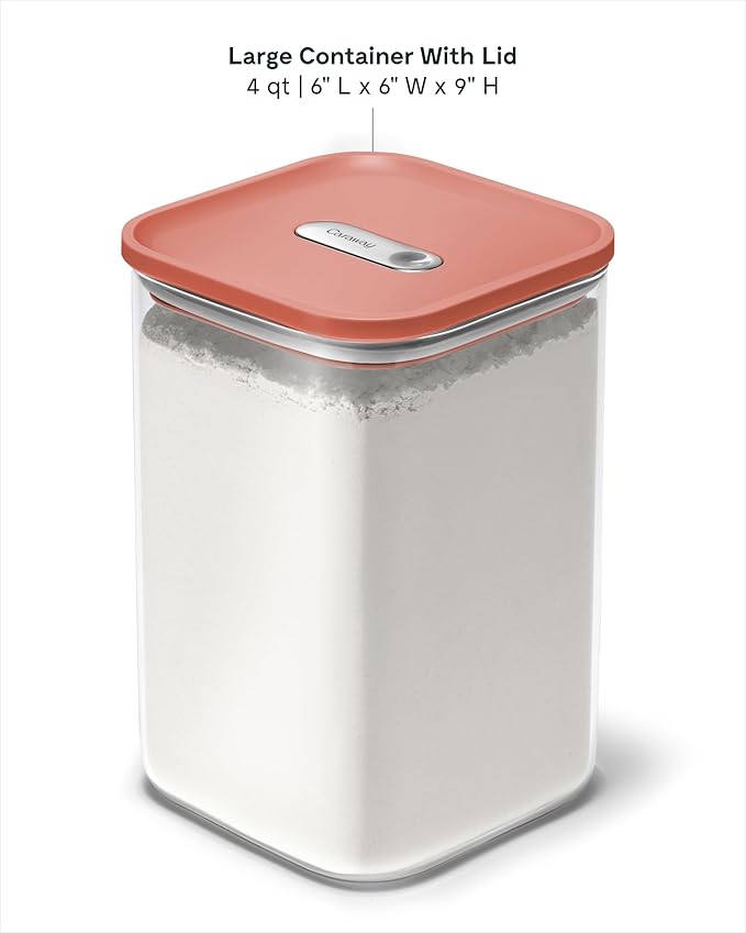 Caraway 4 qt Glass Airtight Food Storage Container with Lid