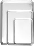 ICEICE 3 Pack Stainless Steel Baking Sheets - Non Stick Cookie Sheets & Pans for Oven, No Coating, Warp-Resistant & Dishwasher Safe, 9/12/16 Inch