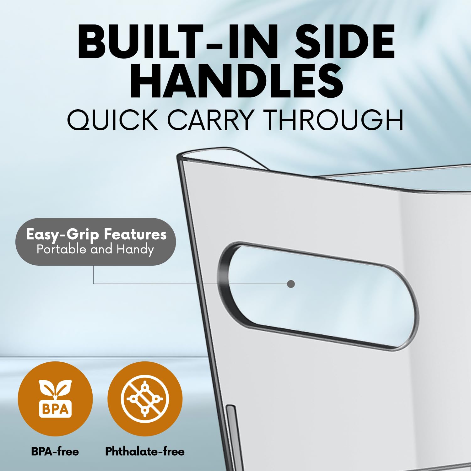 ShelfShaper Clear Plastic Storage Bins with Labels and Marker, Perfect for Kitchen Organization or Pantry Organization and Storage, Medium Fridge Organizer and Cabinet Organizers Storage Bins