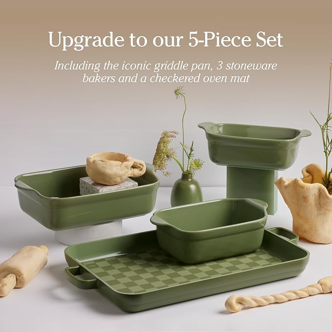 Our Place Griddle Pan | 11.8" (5 Qt) Nonstick Ceramic Griddle Pan for Stovetop & Oven | PFAS-Free, Oven-Safe up to 450°F, Easy-Grip Handles | Sage