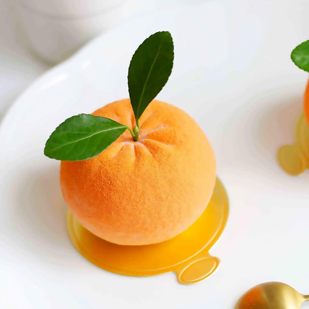 OCPO Kitchen Orange Silicone Mold for Baking Mousse Cake, 12 Cavities