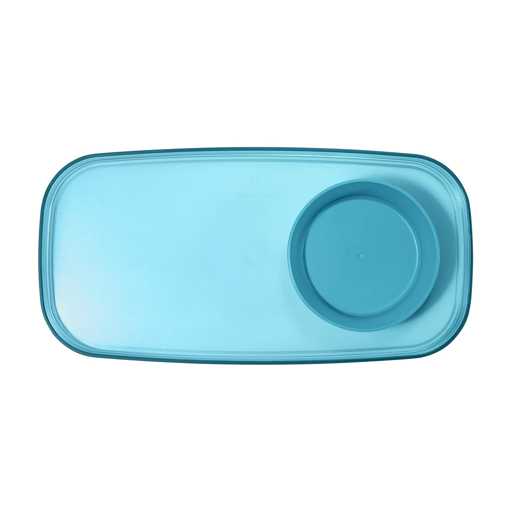 madesmart dipware Small Serving Plate, Stackable & Removable Dip Bowl for Salsa, Queso, Salad, Olives, Dishwasher & Microwave Safe, Multipurpose Plate & Bowl, Turquoise